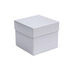 Silver Embossed Medium Square Rigid Boxes 7"x 7"x 4"