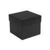 Black Onyx Embossed Medium Square Rigid Boxes 7"x 7"x 4"