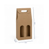 2 Bottle Natural Kraft Wine Box Carrier