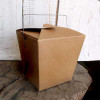 Large 4" x 3-1/2" x 4" Kraft Paper Take Out Boxes