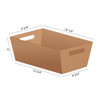 14-1/4"l x 9-3/4"w x 6"h Kraft Basket Tray