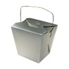 Small 2-3/4" x 2" x 2-1/2" Silver Metallic Paper Take Out Boxes