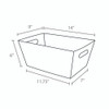 14"l x 9"w x 6"h White Basket Tray - ETA NOVEMBER 14"l x 9"w x 6"h White Basket Tray - ETA NOVEMBER