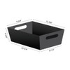 12-3/8"l x 9-3/4"w x 4-5/8"h Black Basket Tray