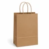 Prime 5-1/2" x 3" x 8-3/4" 100% Recycled Kraft Paper Shopping Bags