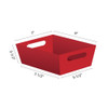 9"l x 7"w x 3-1/2"h Red Basket Tray