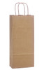 Wine 5-1/4"x3"x12-3/4" 100% Recycled Kraft Paper Shopping Bags