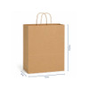 Celebrity 13" x 6" x 15-1/2" 100% Recycled Kraft Paper Shopping Bags