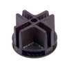 8 Way Black Grid Square Connector - ea.