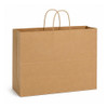 Fashion 16" x 6" x 12-3/4" 100% Recycled Kraft Paper Shopping Bags