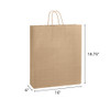 Saville 16" x 6" x 18-3/4" 100% Recycled Kraft Paper Shopping Bags