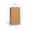 Puma - Double Bottle 6-3/4" x 3-1/2" x 12-3/4" 100% Recycled Kraft Paper Shopping Bags