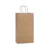 Puma 6-3/4" x 3-1/2" x 12-3/4" 100% Recycled Kraft Paper Shopping Bags