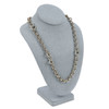 Grey Linen Pedestal Necklace Form -  6-3/8"w x 4-1/2"d x 10"h