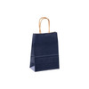 Prime 5" x 3" x 8" Navy on Kraft Paper Shopping Bags