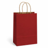 Prime 5.5" x 3" x 8.75" Red on Kraft Paper Shopping Bags