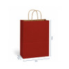Petite 8"x4"x10" Red on Kraft Paper Shopping Bags