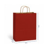 Vanity 10"x5"x13" Red on Kraft Paper Shopping Bags