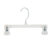 6010KCZ 10" Clear Unbreakable Skirt or Pant Hanger with Metal Hook per 100