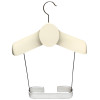 Cream 16" Display Hanger w/Chrome Hook and waist drop - Limited Quantities