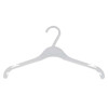 16" White Adult Disposable Dress Hanger