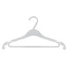 16" White Disposable Dress Hanger with Bar