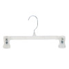 6012KCZ 12" Clear Unbreakable Skirt or Pant Hanger with Metal Hook per 100
