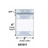 3"x4" Magic Seal 2.0 mil poly Bags with White Block
