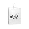 Love Local White Paper Shopping Bags - Vanity - 10"x5"x13-1/4"