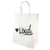 Love Local™ White Paper Shopping Bags - Prime - 5"x3"x8"