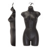 Black Female Half Round Mannequin Form