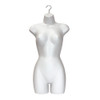 White Female Half Round Mannequin Form