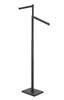 K91 - 2 Arm Matte Black Garment Rack -1 str/1 slop arm