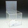 Acrylic Ballot Box 8-1/2"w" x 6-1/8"d" x 6-3/4"h x 4-1/4"h header - ea.