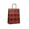 Petite 8" x 4-1/2" x 10-1/2" Buffalo Plaid Paper Shopping Bags