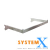 24" x 13" x 1-1/2" U-Bar System X Satin Chrome Steel U-Bar