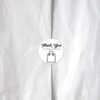 1-1/4" round White & Black Thank You Labels