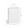 Petite 8" x 4-1/2" x 10-1/2" 40% Recycled Matte White Paper Shopping Bags