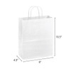 Petite 8" x 4-1/2" x 10-1/2" 40% Recycled Matte White Paper Shopping Bags