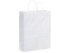 Vanity 10" x 5" x 13-1/2" 40% Recycled Matte White Paper Shopping Bags