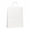 Vanity 10" x 5" x 13-1/2" 40% Recycled Matte White Paper Shopping Bags