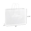 Fashion 16" x 6" x 12-3/4" 40% Recycled Matte White Paper Shopping Bags