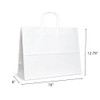 Fashion 16" x 6" x 12-3/4" 40% Recycled Matte White Paper Shopping Bags