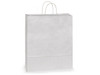 Saville 16" x 6" x 18-3/4" 40% Recycled Matte White Paper Shopping Bags