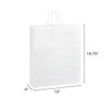Saville 16" x 6" x 18-3/4" 40% Recycled Matte White Paper Shopping Bags