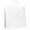Universal 18" x 7" x 19" 40% Recycled Matte White Paper Shopping Bags