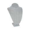 Grey Linen Pedestal Necklace Form - 7"w x 4-1/2"d x 11"h Grey Linen Pedestal Necklace Form - 7"w x 4-1/2"d x 11"h
