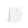 Parker 8"w x 4"d x 10-1/4"h 40% Recycled White Die Cut Handle Bag