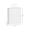 Celebrity 13" x 6" x 15-1/2" 40% Recycled Matte White Paper Shopping Bags