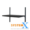 System X All Metal Matte Black Slimline Shelf 24"w x 14"d x 1" Thick